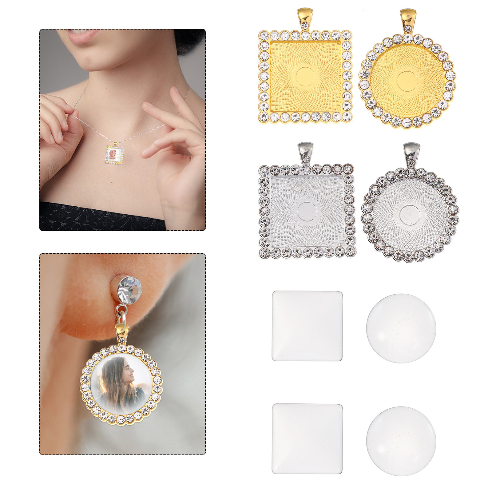 Resin Crafts Diy - 40 Peças de Bandejas de Liga