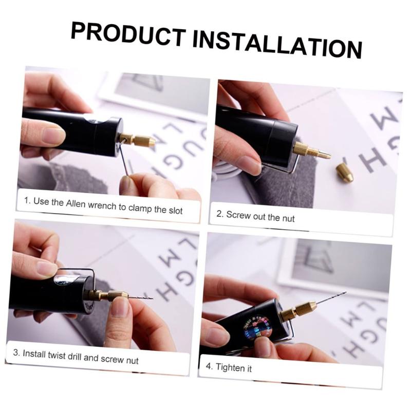 Resin Craft Workshop - Mini Furadeira Rotativa USB com 3