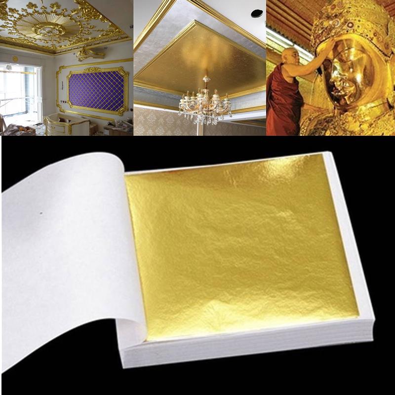 Gold Foil Flakes - 100 folhas de folha de ouro