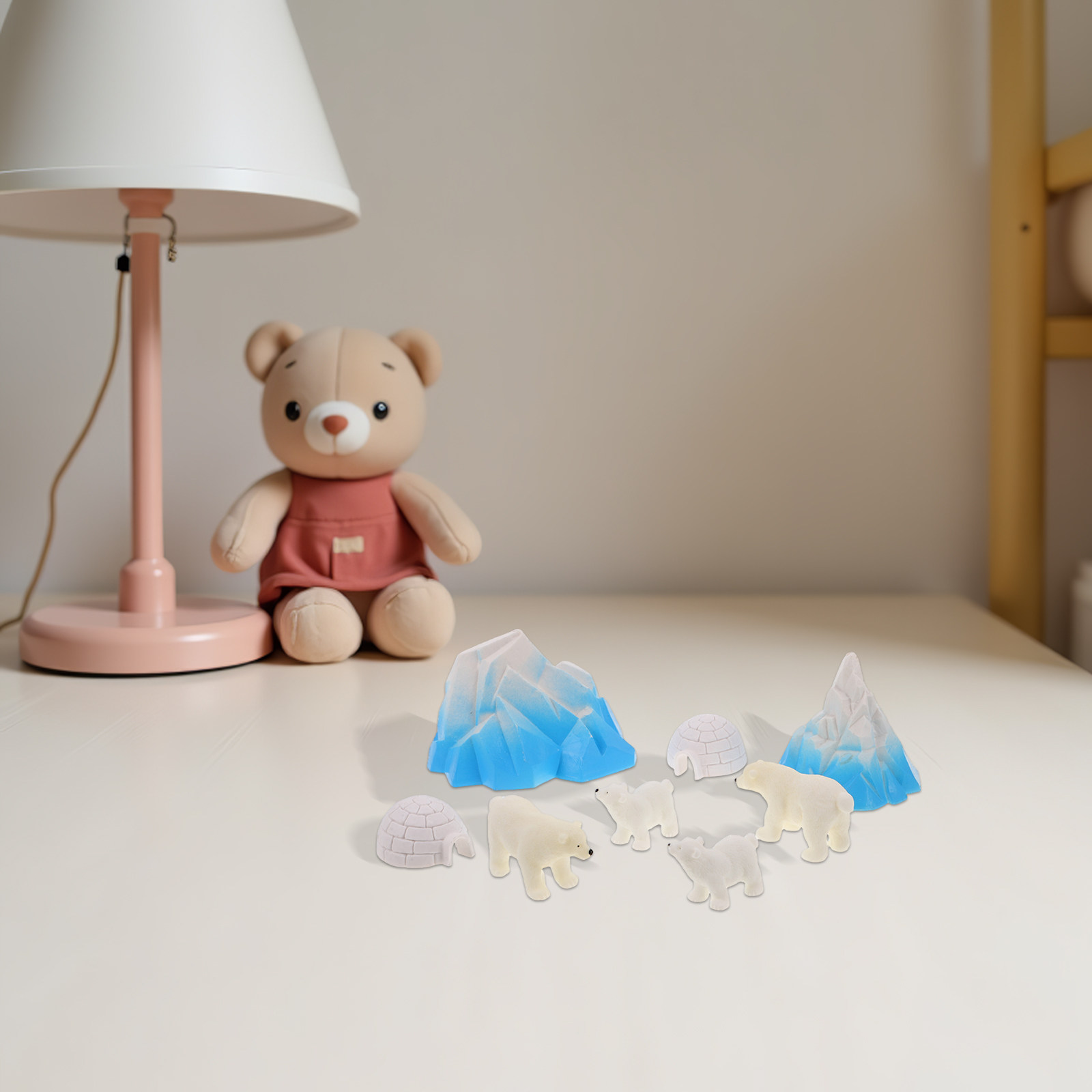 8 Peças Mini Ursos Polares de  - Resin Crafts avaliação e preço
