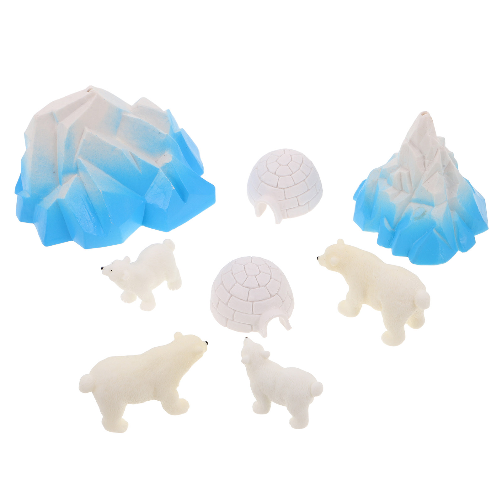 8 Peças Mini Ursos Polares de  - Resin Crafts avaliação e preço