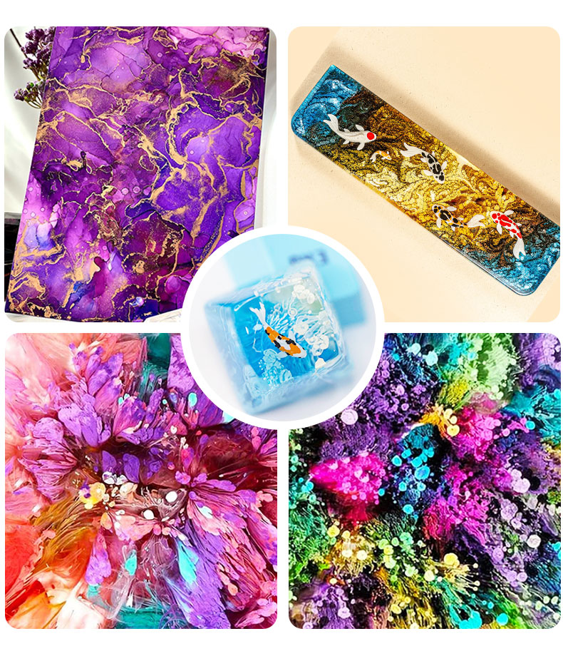 Álcool Ink Art Pigmento Resina - Epoxy Uv Resin Kit avaliação e preço