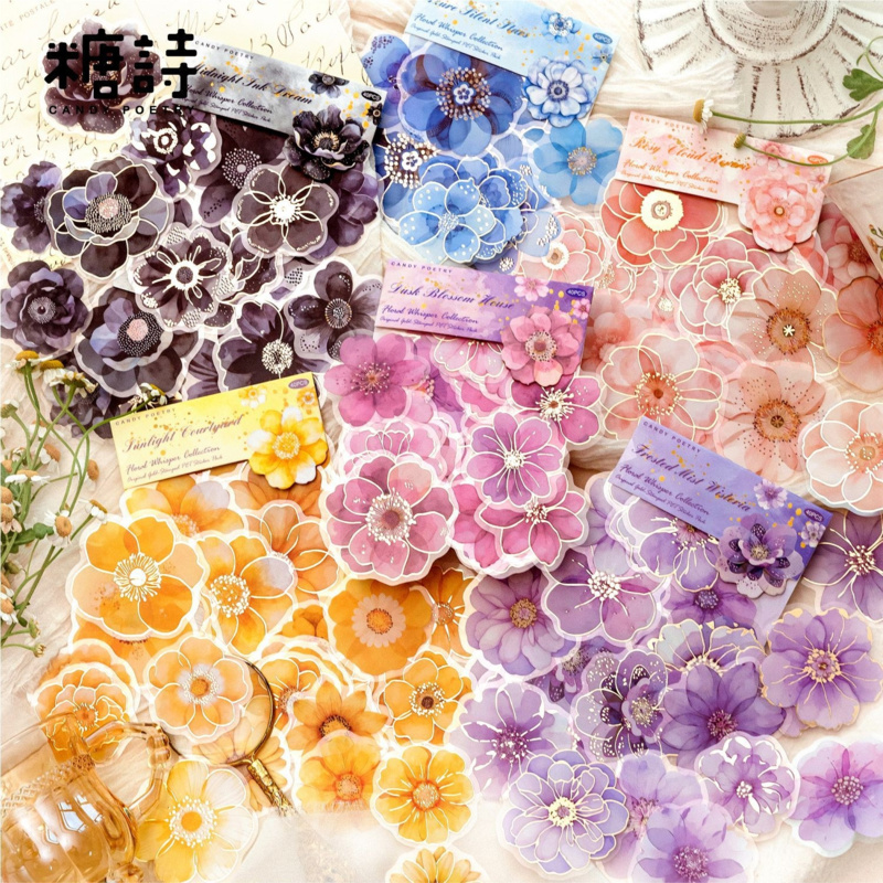 40 folhas de adesivos PET vint - Gold Foil Flakes avaliação e preço