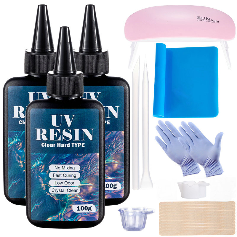 100g/250g resina uv transparen - Epoxy Uv Resin Kit avaliação e preço