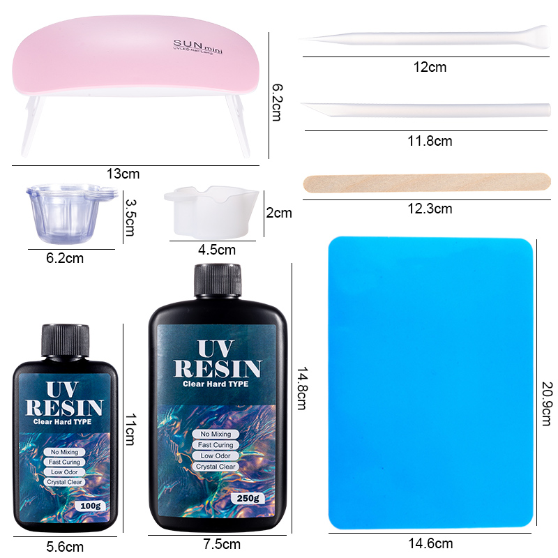 100g/250g resina uv transparen - Epoxy Uv Resin Kit avaliação e preço